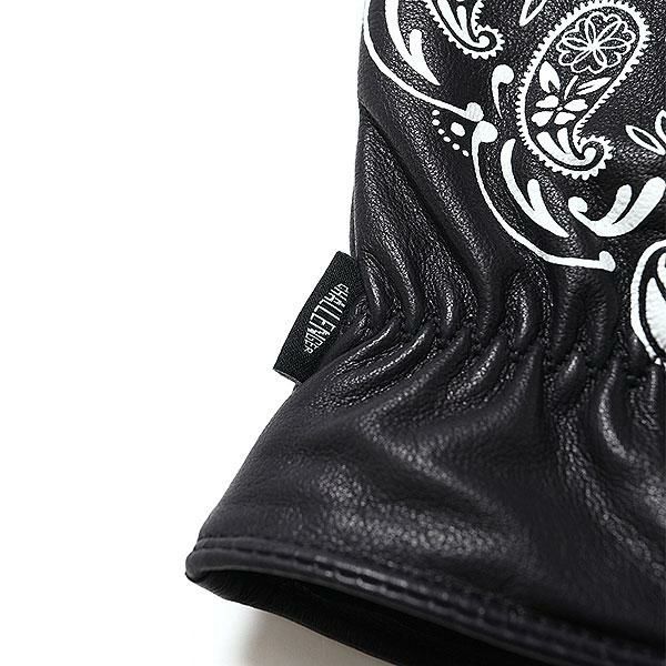 小物 CHALLENGER BANDANA LEATHER GLOVE CHALLENGER/BANDANA LEATHER GLOVE（NAVY）［バンダナレザー