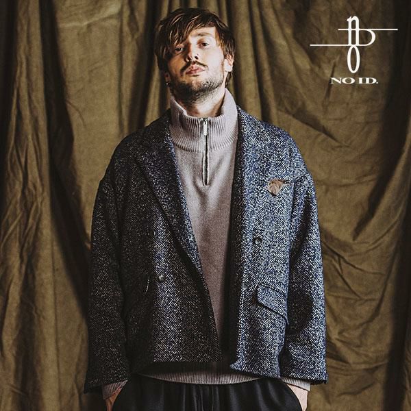 FIRMUM ドライドビーモールスキン ノーカラーダブルブレストオーバーコート FIRMUM ドライドビーモールスキン ノーカラーダブルブレストオーバー