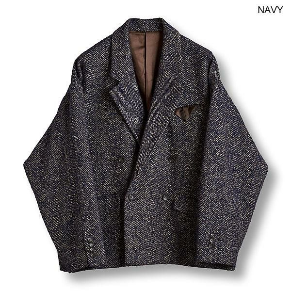 NO ID. ノーアイディー オーバーサイズダブルブレストJKT