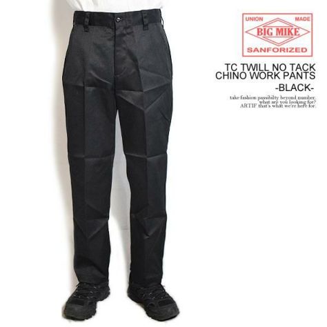 CLUBHAUS 【新品未使用】NYLON WORK PANTS 黒　Lサイズ BIG MIKE ビッグマイク TC TWILL NO TACK CHINO WORK PANTS -BLACK-
