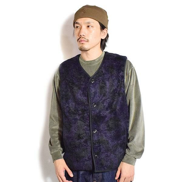 CALEE キャリー NYLON RIP FLEECE WAIST COAT -SNAKE PATTERN- 