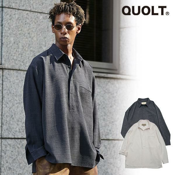 新品　quolt クオルト　WIND プルオーバーシャツ　Oatmeal-L 楽天市場】【SALE】【清涼感のあるさらりとした生地を使用した