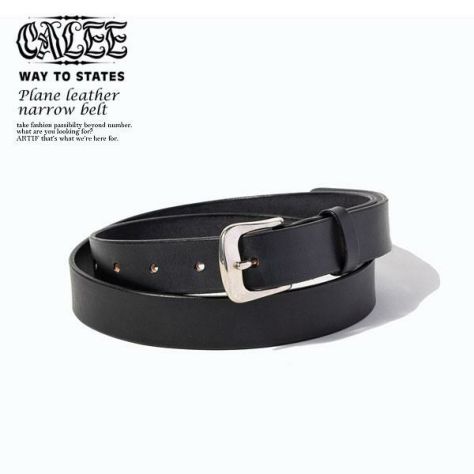 CALEE キャリー PLANE LEATHER NARROW BELT CL-24AW024LE