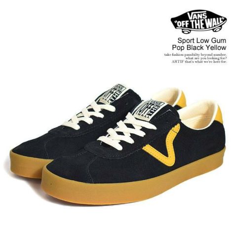 VANS バンズ Sport Low Gum Pop Black Yellow