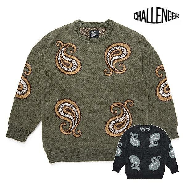 CHALLENGER チャレンジャー BIG PAISLEY C/N SWEATER