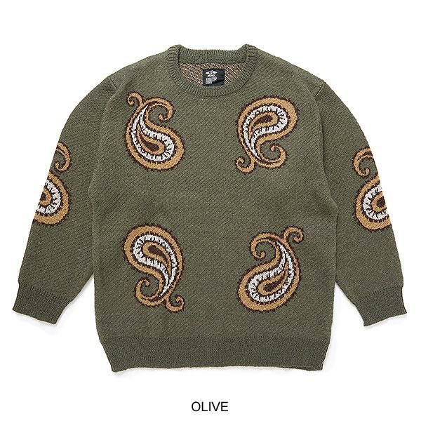 トップス CHALLENGER/BIG PAISLEY C/N SWEATER CHALLENGER チャレンジャー BIG PAISLEY C/N SWEATER
