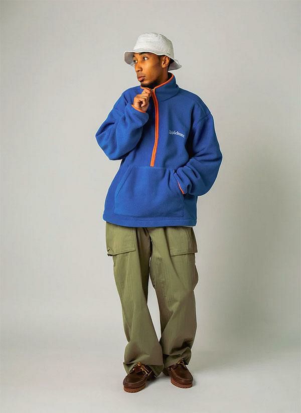 APPLEBUM アップルバム Fleece Half Zip Jacket -BLUE-