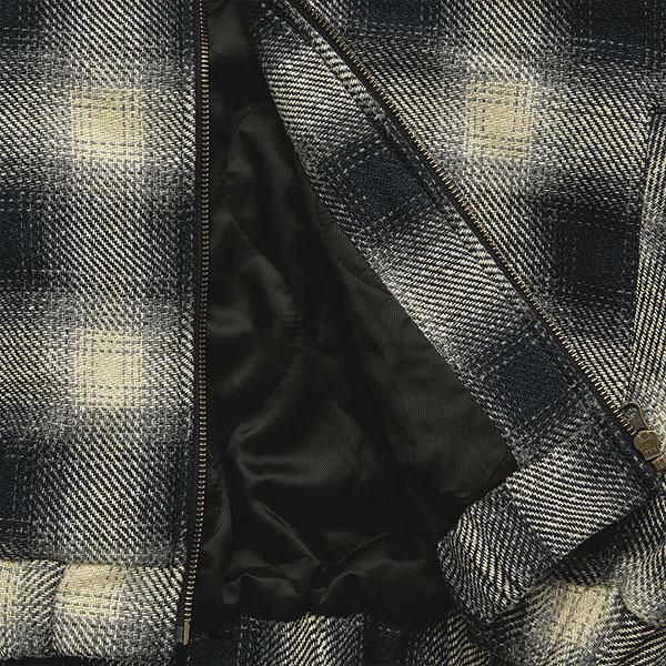 アップルバム ブラック・ホワイトチェックボンバージャケット APPLEBUM アップルバム Ombre Check Jacket -BLACK/WHITE-