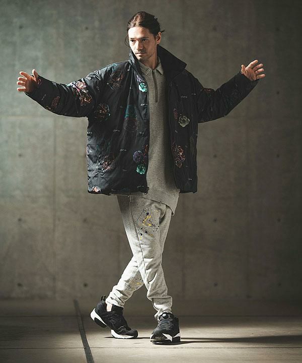 50％OFF SALE セール GLIMCLAP 3M fake-down floral-patterned fabric reversible jacket atfjkt GLIMCLAP グリムクラップ 3M fake-down floral-patterned fabric