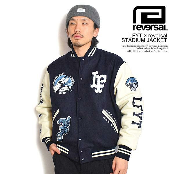 reversal リバーサル　スタジャン　ジャケット reversal リバーサル スタジアム ジャケット スタジャン LFYT