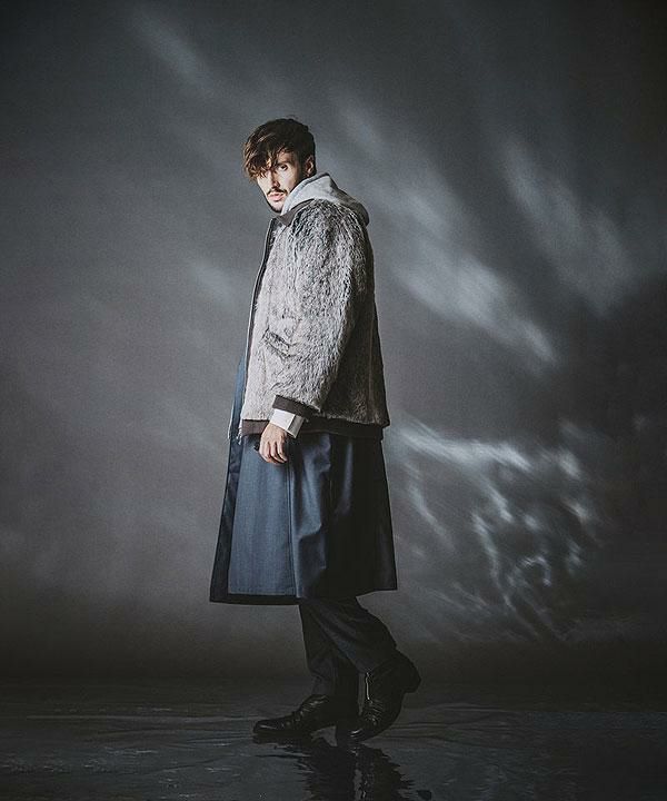 NO ID. ノーアイディー ダブルブレストレイヤードBIGロングコート