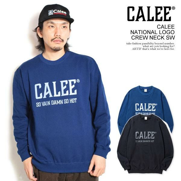 CALEE キャリー CALEE NATIONAL LOGO CREW NECK SW