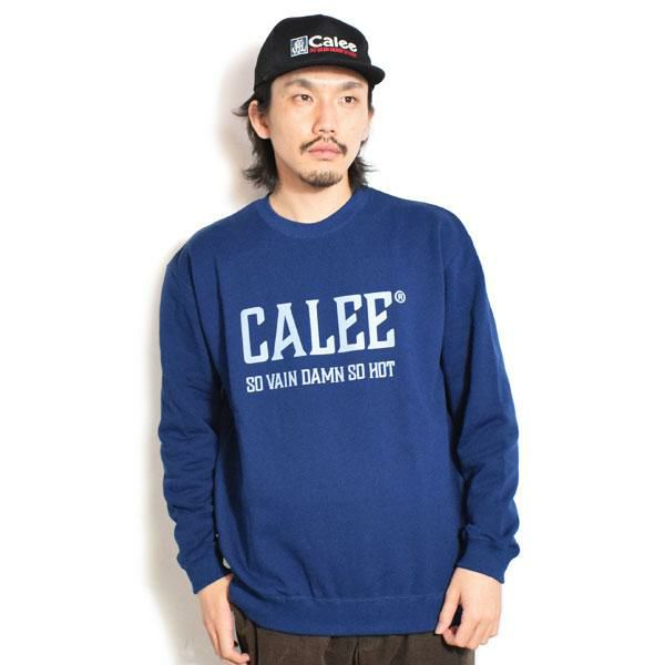 CALEE キャリー CALEE NATIONAL LOGO CREW NECK SW