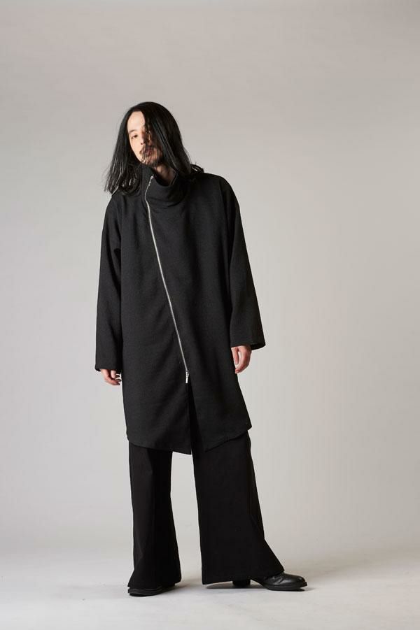 未使用【NO ID.】オフタートルハイカラーコート（ブラック・フリーサイズ） 未使用【NO ID.】オフタートルハイカラーコート（ブラック