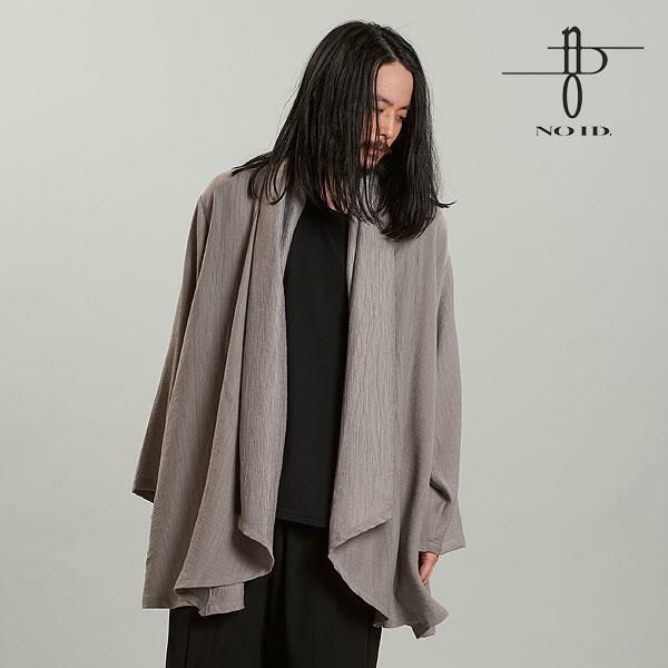 NO ID. BLACK ノーアイディー シュリンクドレープガウン