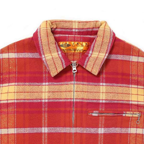 CHALLENGER チャレンジャー PLAID ZIP UP SHIRT