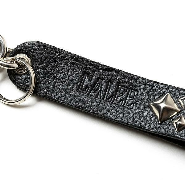 CALEE キャリー STUDS LEATHER FLAT KEY RING CALEE キャリー STUDS LEATHER FLAT KEY RING
