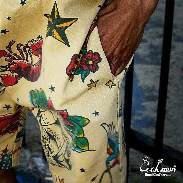 クックマン パンツ COOKMAN Chef Pants Old Tattoo COOKMAN Cookman Chef Pants Old Tattoo シェフパンツ