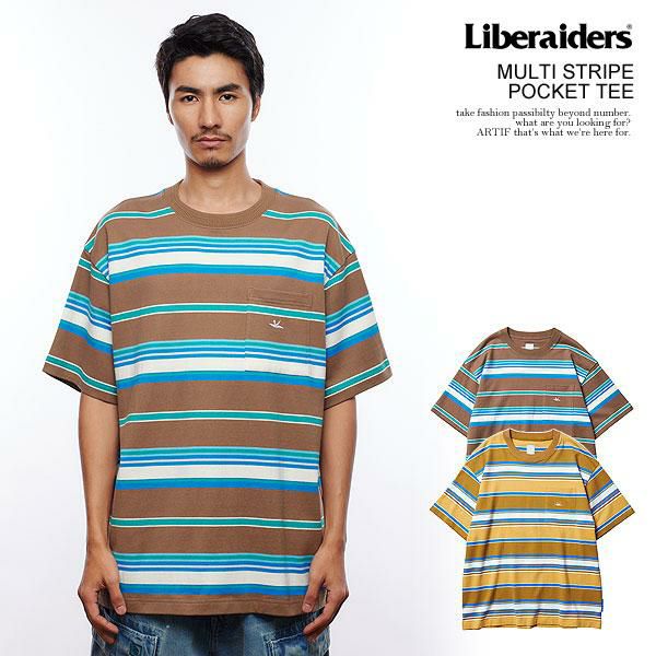 Liberaiders リベレイダース MULTI STRIPE POCKET TEE | ARTIF