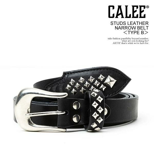 CALEE キャリー STUDS LEATHER NARROW BELT -TYPE B- CALEE キャリー STUDS LEATHER NARROW BELT -TYPE B-