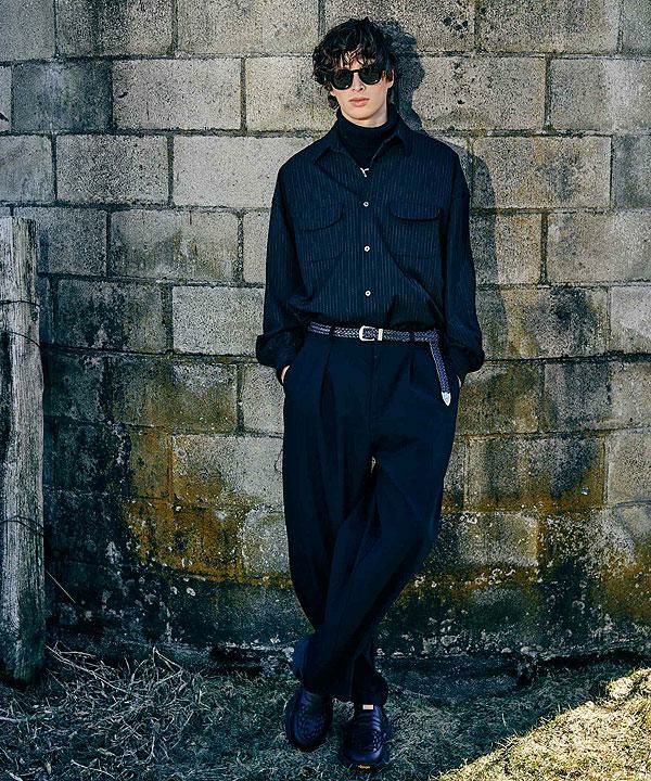 2025 秋 先行予約 8月下旬〜9月上旬入荷予定 glamb グラム Suit Fabric Work Shirt スーツファブリック ワークシャツ 送料無料 atftps 2025 秋 先行予約 8月下旬～9月上旬入荷予定 glamb グラム Suit Fabric