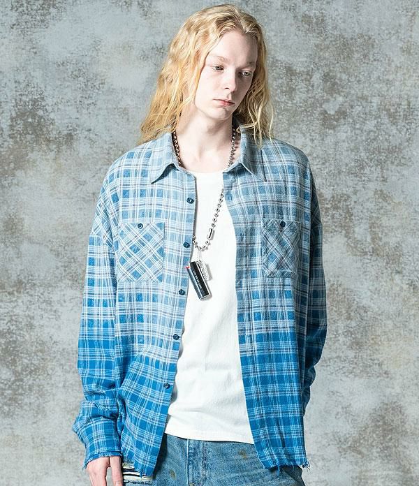 glamb グラム Bleach Check Shirt