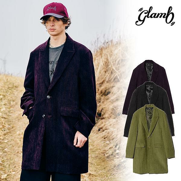glamb Polar chester coat ブラック0（XSサイズ） No Button Chester Coat / ノーボタンチェスターコート