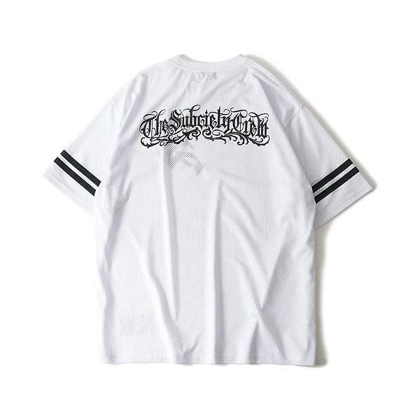 SUBCIETY サブサエティ Mesh football tee