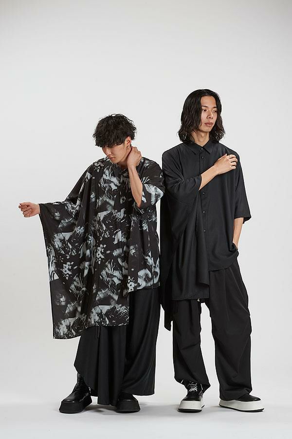 NO ID. BLACK ノーアイディー アシンメトリーポンチョSH