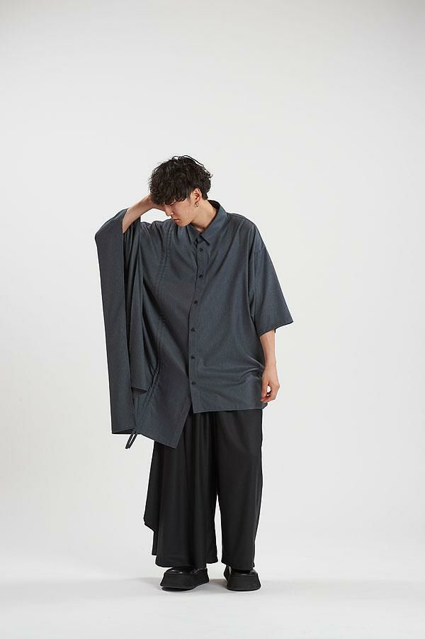 NO ID. BLACK ノーアイディー アシンメトリーポンチョSH