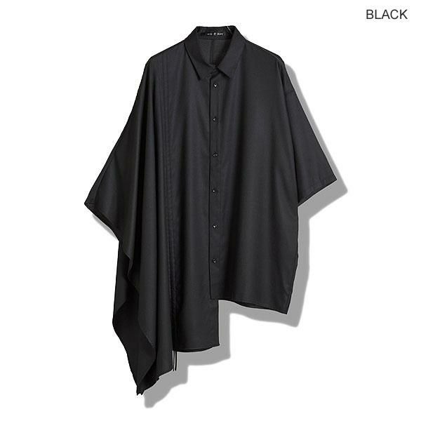 NO ID. BLACK ノーアイディー アシンメトリーポンチョSH