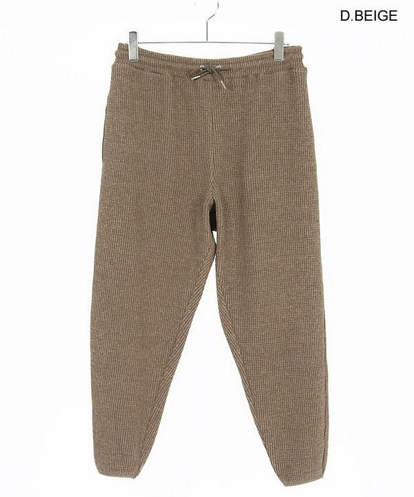 2025 秋冬 1st 先行予約 8月下旬〜9月上旬入荷予定 GLIMCLAP グリムクラップ Relax & Slim-fit joggers-Soft brushed waffle fabric- atfpts 2025 秋冬 1st 先行予約 8月下旬～9月上旬入荷予定 GLIMCLAP グリム