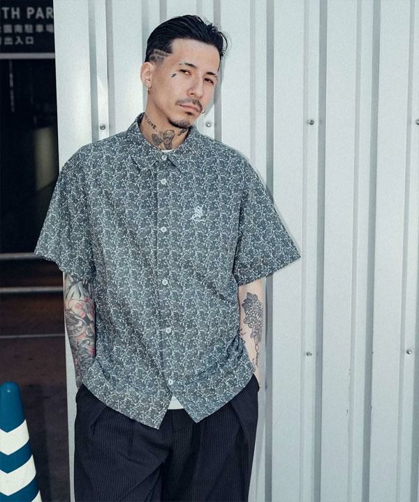 【美品】 サブサエティ SUBCIETY Paisley shirt square トップス