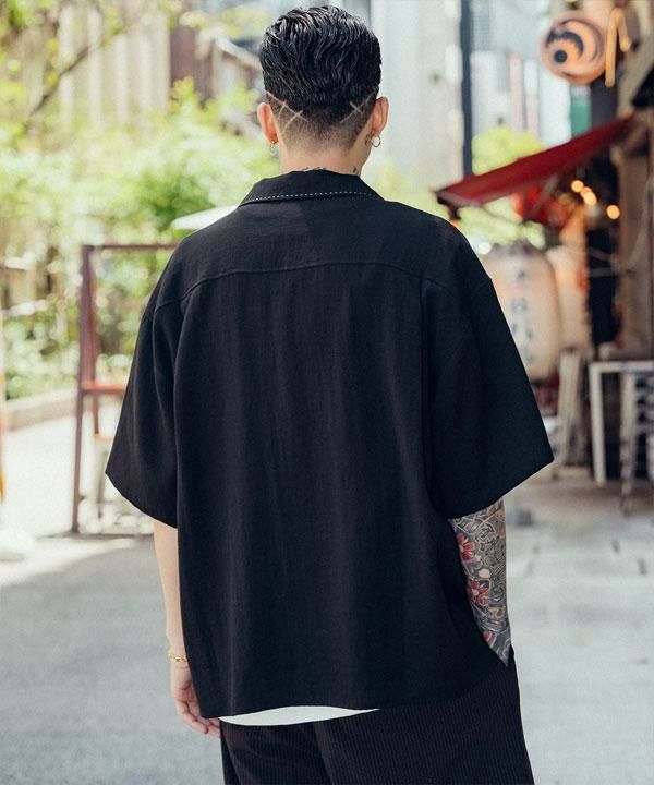 SUBCIETY サブサエティ Hand stitch panel shirt
