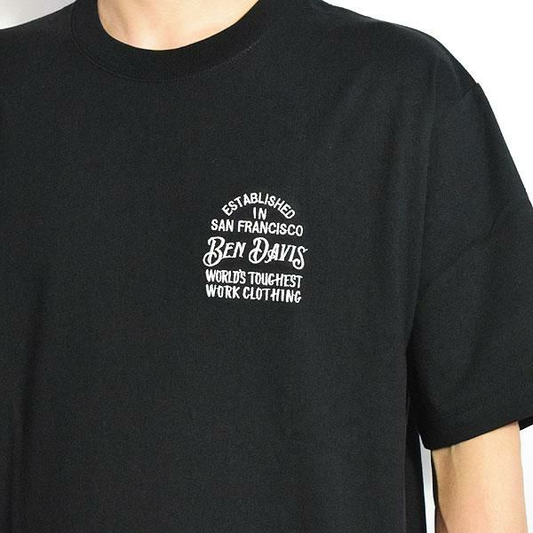 BEN DAVIS ベンデイビス SOUVENIR EMB TEE -BLACK-