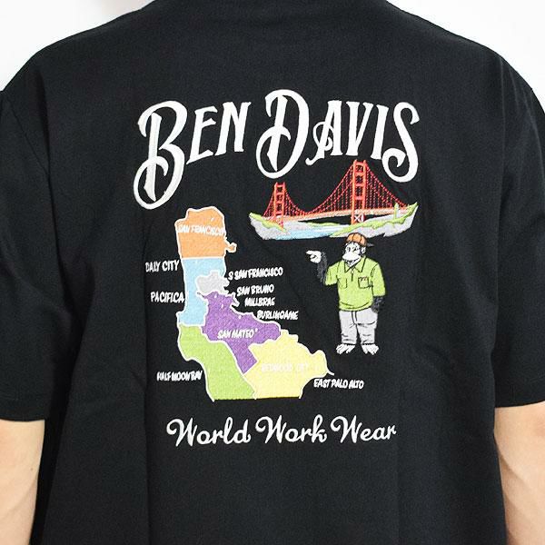 BEN DAVIS ベンデイビス SOUVENIR EMB TEE -BLACK-