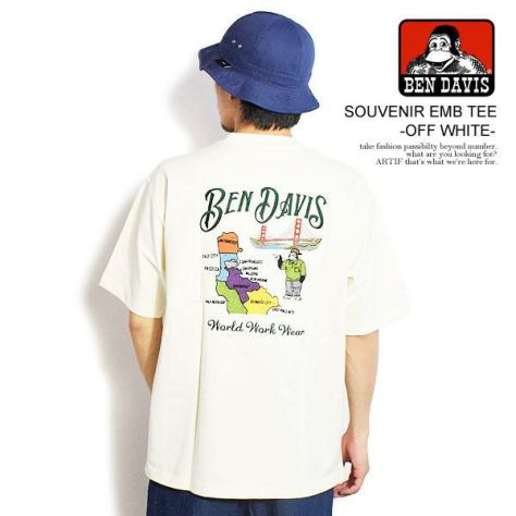 PAF ♥ SOUVENIR TEE 6 /追跡付 BEN DAVIS（ベンデイビス）】SOUVENIR EMB TEE / Tシャツ クルー