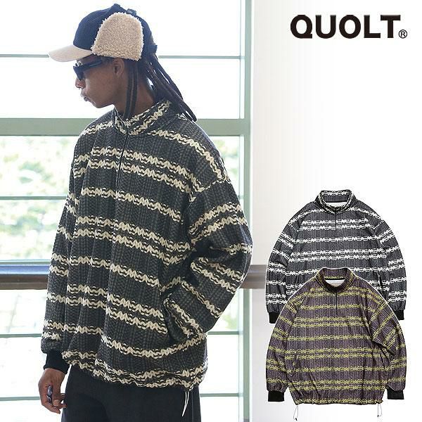 2025 冬 先行予約 10月下旬〜11月上旬入荷予定 QUOLT クオルト FAKE-KNIT PULLOVER メンズ ニット キャンセル不可 atftps 2025 冬 先行予約 10月下旬～11月上旬入荷予定 QUOLT クオルト FAKE
