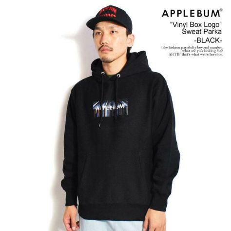 ★*★様 APPLEBUM PONY コラボ セットアップ black Mサイズ APPLEBUM アップルバム “Vinyl Box Logo” Sweat Parka -BLACK-