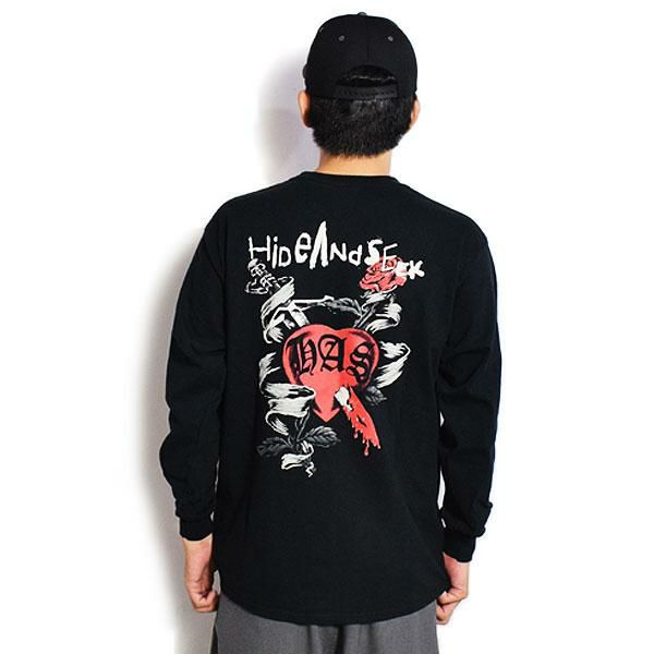 HIDE AND SEEK ハイドアンドシーク Heart And Daggar L/S Tee