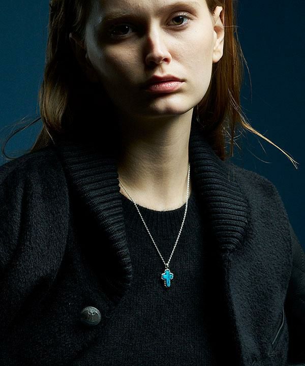 CRIMIE クライミー STONE CROSS SILVER NECKLACE