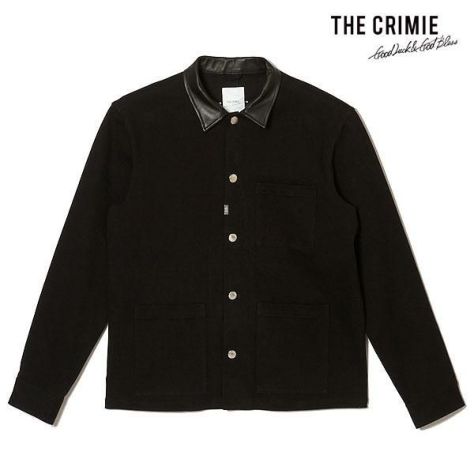 L 美品 CRIMIE N-1 レザー スリーブ ジャケット ブラック 豹柄 Amazon | 極 CRIMIE クライミー 袖革 N-1 デッキジャケット