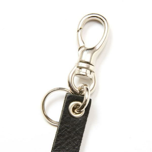 CALEE キャリー ROUND ＆ PYRAMID STUDS LEATHER LONG KEY RING