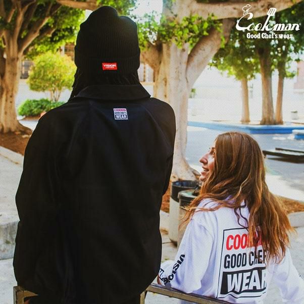 COOKMAN クックマン Long Sleeve T-Shirts Vision Logo -WHITE