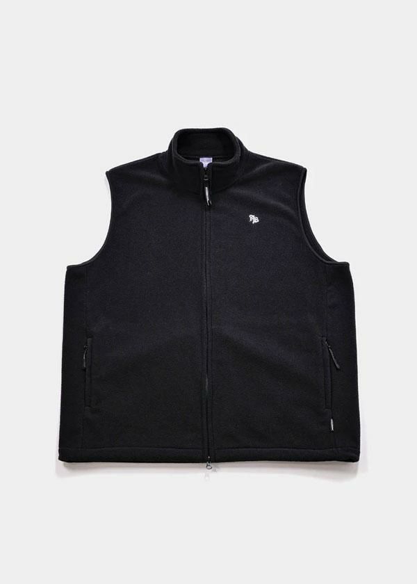 アップルバム　フリースフード　黒色 APPLEBUM アップルバム Fleece Vest