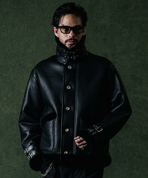 CRIMIE クライミー MOUTON LEATHER JACKET