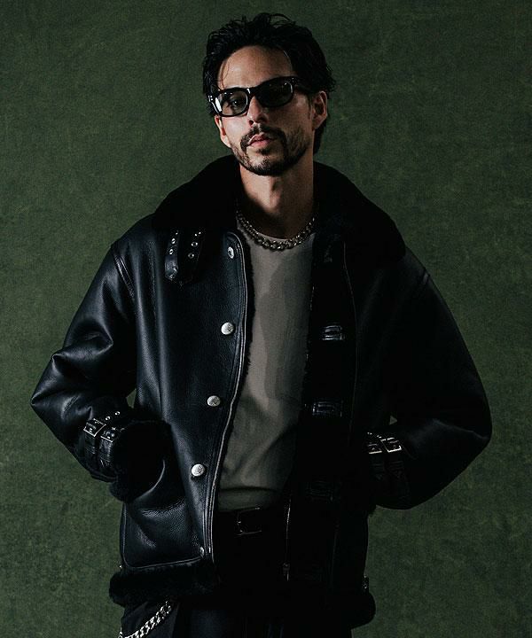 CRIMIE クライミー MOUTON LEATHER JACKET