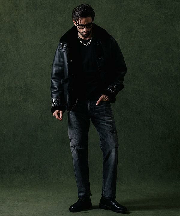 CRIMIE クライミー MOUTON LEATHER JACKET