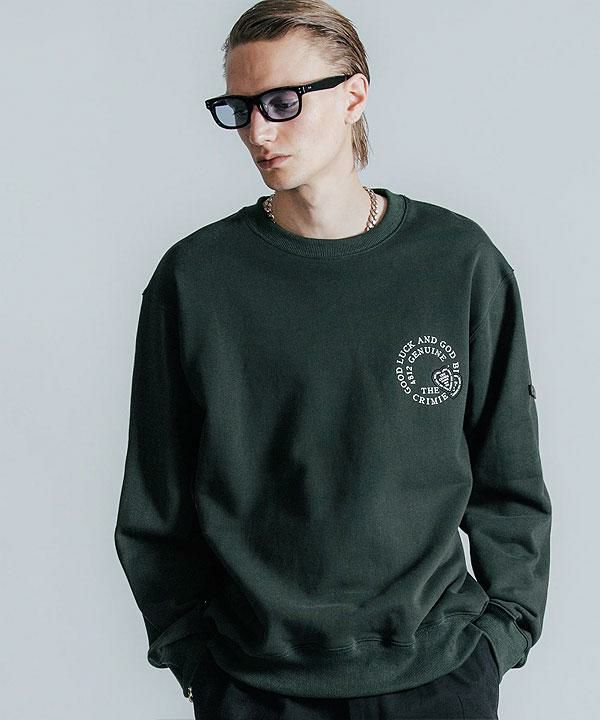 CRIMIE クライミー CIRCLE LOGO HEART WAPPEN CREW NECK SWEAT