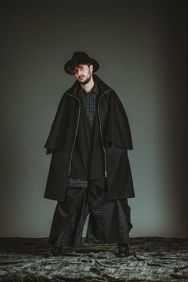 2025 冬 先行予約 11月下旬入荷予定 NO ID. BLACK ノーアイディー ハイカラーインバネスコート メンズ コート キャンセル不可 atfjkt 2025 冬 先行予約 11月下旬入荷予定 NO ID. BLACK ノーアイディー ハイ